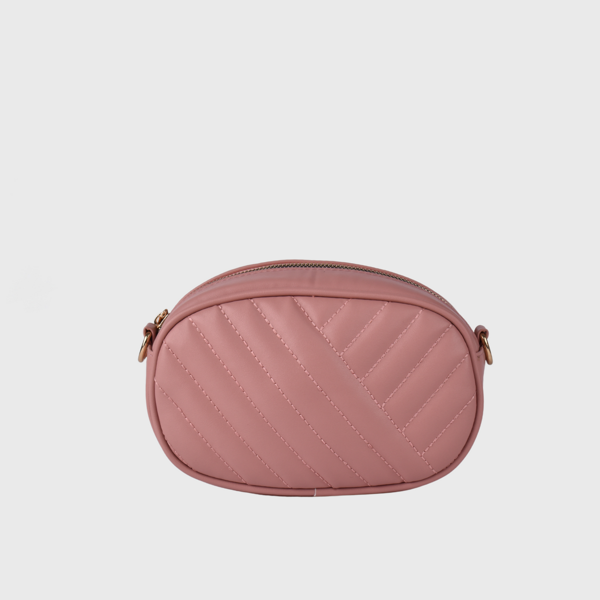 Light Pink Mini Leather Cross Body Bag